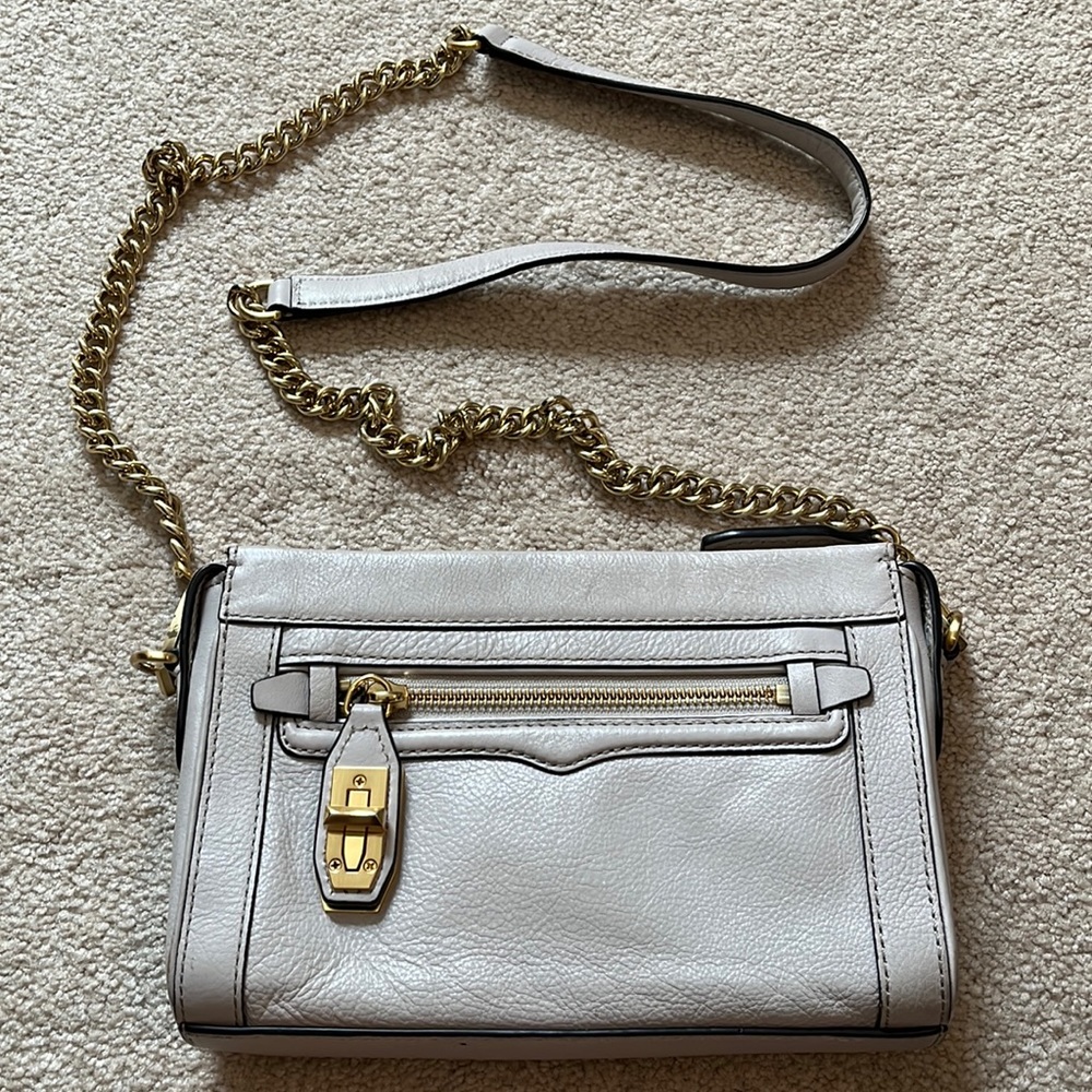 Rebecca mink off light purple crossbody